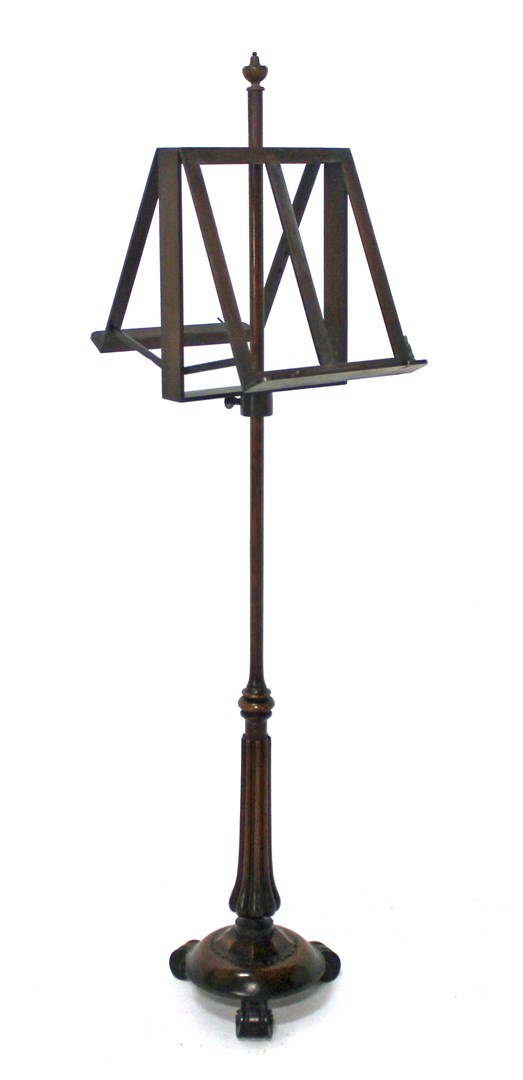 Appraisal: A William IV rosewood duet music stand on reeded baluster