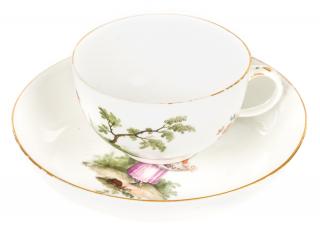 Appraisal: A PORCELAIN TEA CUP AND SAUCER MEISSEN DRESDEN - the