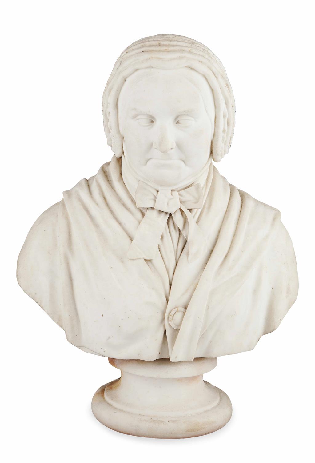 Appraisal: JAMES ALEXANDER EWING SCOTTISH - WHITE MARBLE BUST OF AN