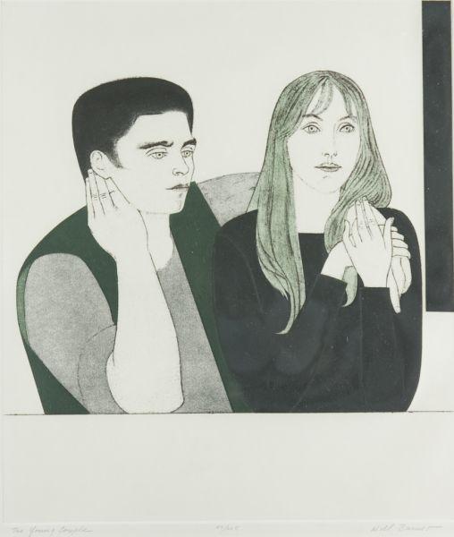 Appraisal: Will Barnet American b The Young Couple engraving pencil signed