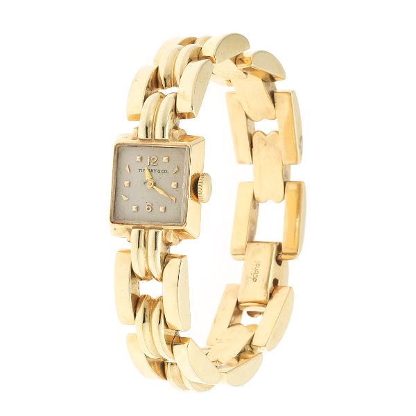 Appraisal: LADIES' MOVADO FOR TIFFANY CO GOLD WATCH Fits wrist White