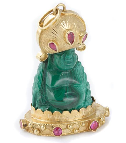 Appraisal: Without Reserve Carved in the form of a Buddha wearing