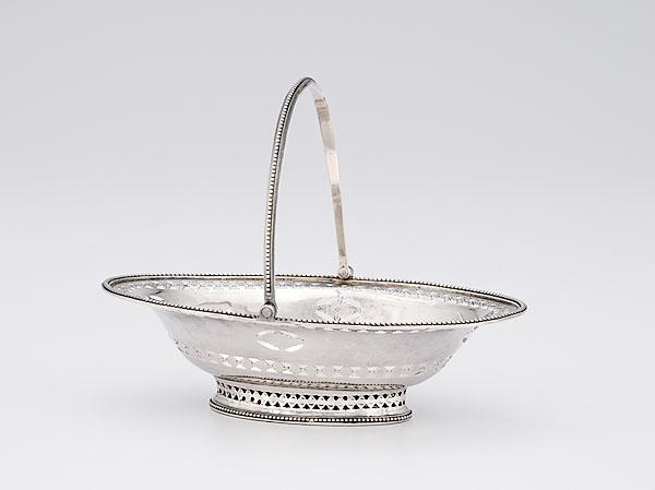 Appraisal: HESTER BATEMAN SILVER SWEETMEAT BASKET English mark of Hester Bateman