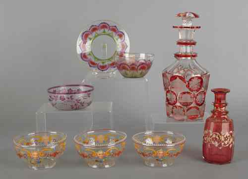 Appraisal: Miscellaneous group of glass to include cranberry enameled etc