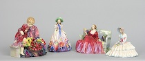 Appraisal: Group of Four Royal Doulton Figurines Flower Seller's Children figurine