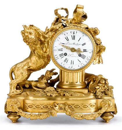 Appraisal: Fine Louis XVI style gilt bronze mantle clock louis montjoye