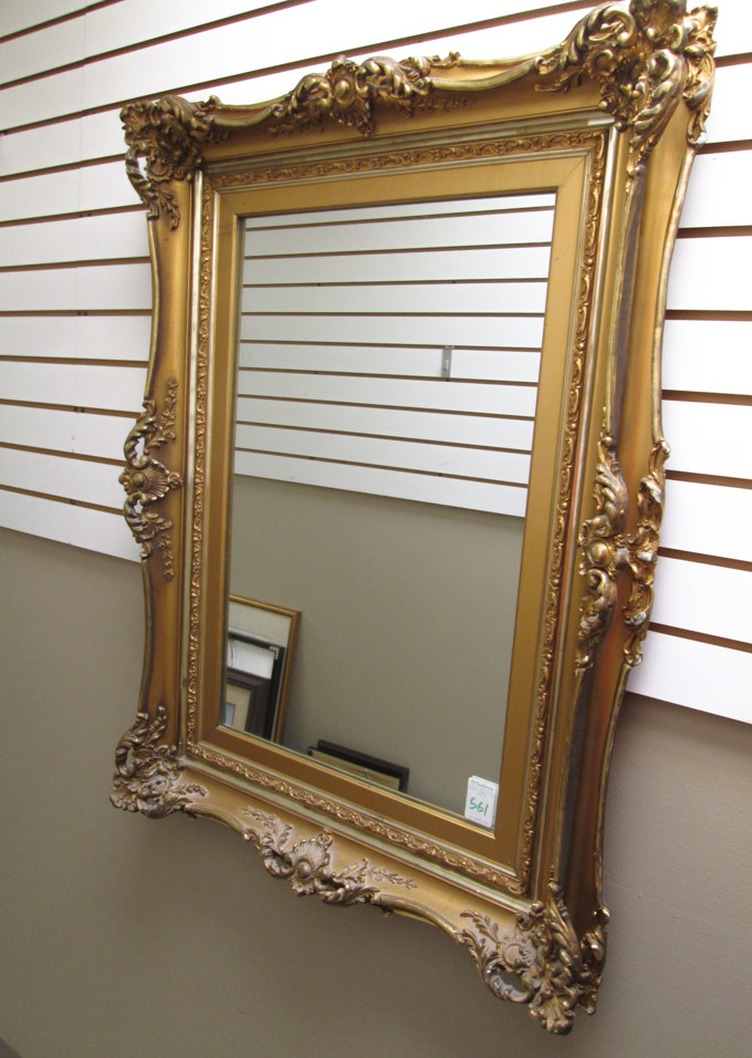 Appraisal: MIRROR WITH TH CENTURY GILT WOOD AND GESSO FRAME Opening