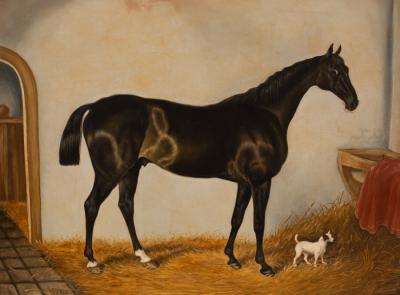 Appraisal: After the English th Century School Horse and Terrier in