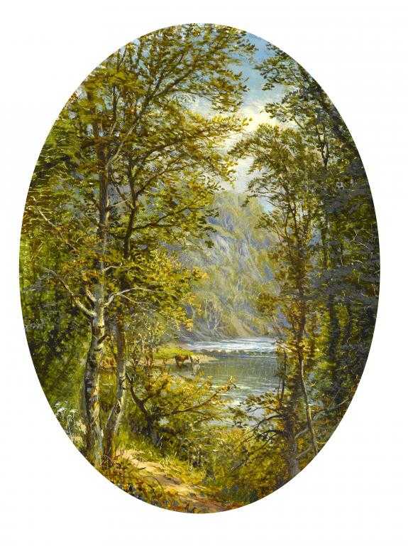 Appraisal: ALFRED AUGUSTUS GLENDENING C - SCENE IN WHARFEDALE A RIVER