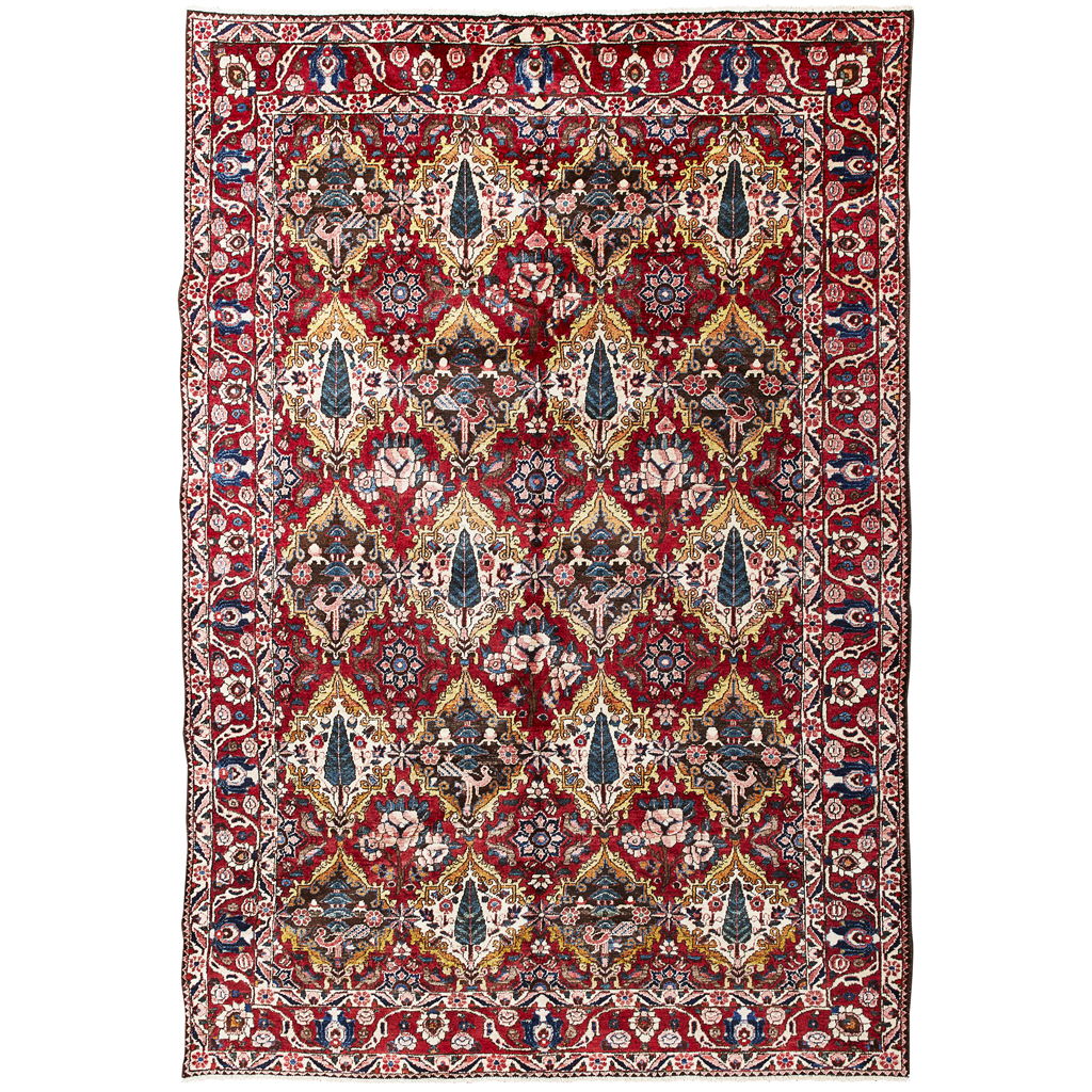 Appraisal: BAKHTIARI CARPET WEST PERSIA MODERN the red field with allover