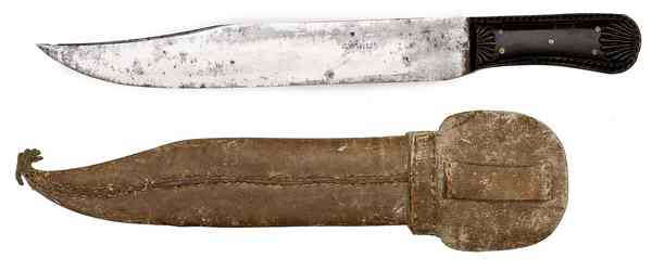 Appraisal: G Beardshaw Clipped Point Bowie Knife '' clipped-point blade handle