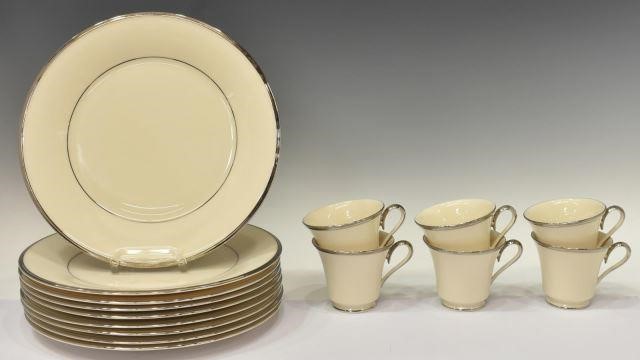 Appraisal: lot of Lenox Solitaire tableware with platinum trim including dinner