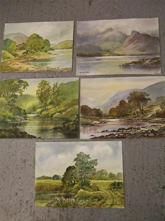 Appraisal: Keith Burtonshaw Five watercolours unknown English Landscapes all signed PROVENANCE