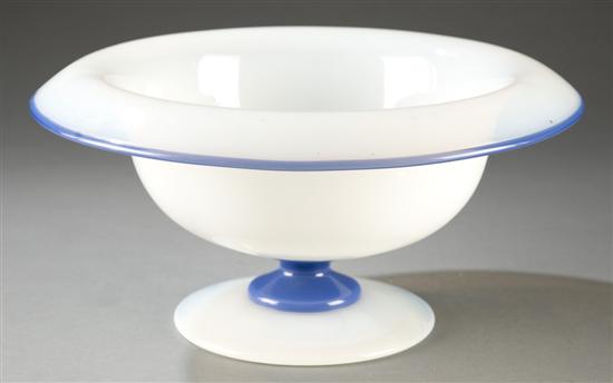 Appraisal: Pearl opalescent glass console bowl Attributed to Fry Glass Co