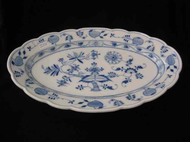 Appraisal: Meissen Porcelain ''Blue Onion'' Platter oval '' x '' excellent