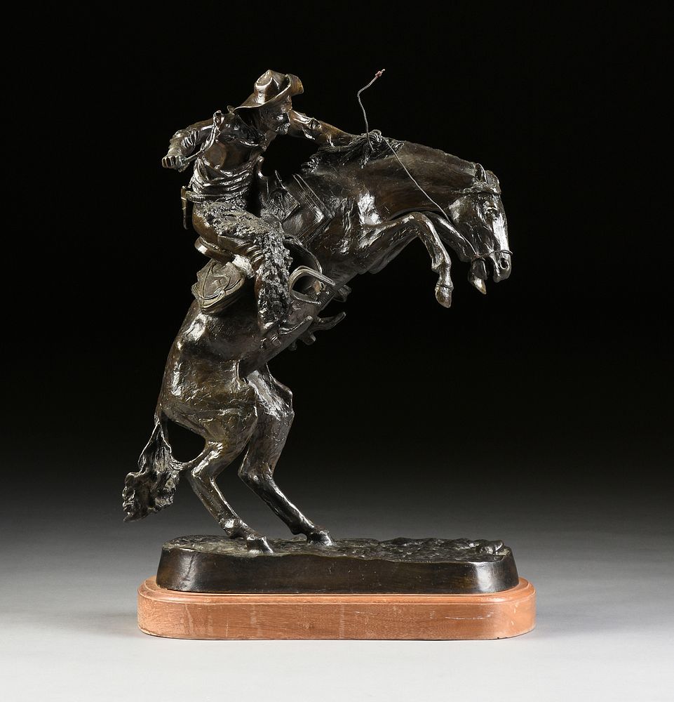 Appraisal: after FREDERIC REMINGTON American - A BRONZE SCULPTURE Bronco Buster