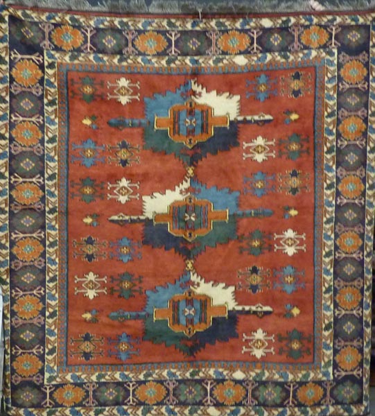 Appraisal: Kazak Chichin Rug hand knotted wool late th century -