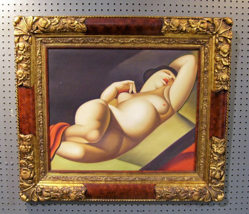 Appraisal: Tamara de Lempicka Beautiful Rafaela - copy Handpainted late th