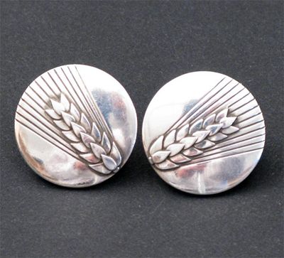 Appraisal: A pair of Georg Jensen silver earrings model no B