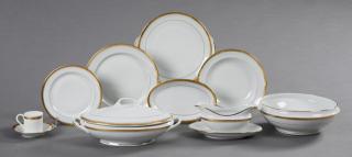 Appraisal: Fifty-Nine Piece Partial Set of Limoges Porcelain Dinnerware th c