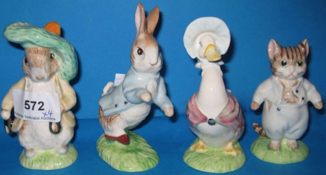 Appraisal: Beswick Beatrix Potter Figures Peter Rabbit jkemmima Puddleduck Benjamin Bunny