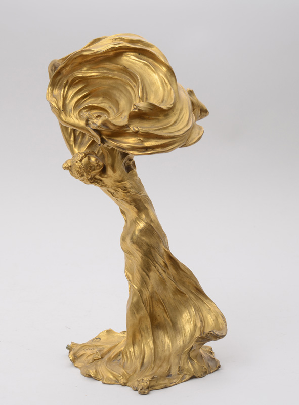 Appraisal: RAOUL FRAN OIS LARCHE - LOIE FULLER Gilt-bronze signed 'Raoul