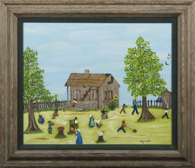 Appraisal: May Kugler American Louisiana - Schoolyard Scene with Children at