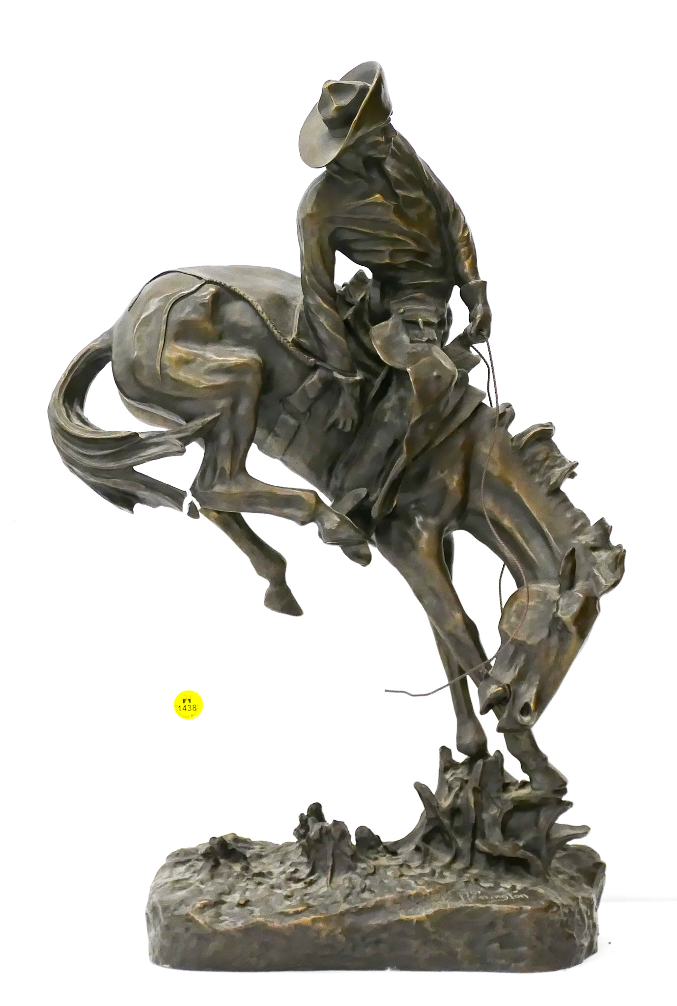 Appraisal: After Fredric Remington ''Outlaw'' Bronze Sculpture ''