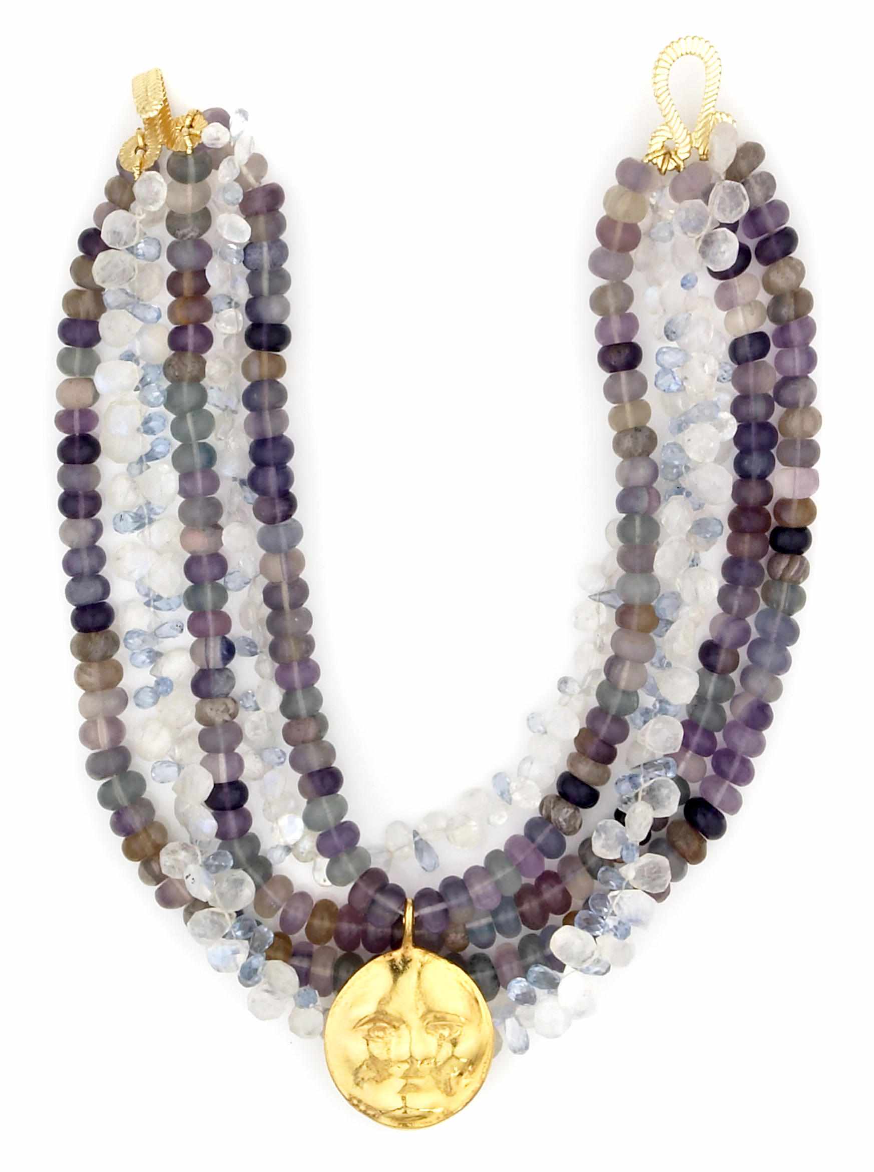 Appraisal: Tony Duquette American - sAn amethyst fluorite moonstone topaz and