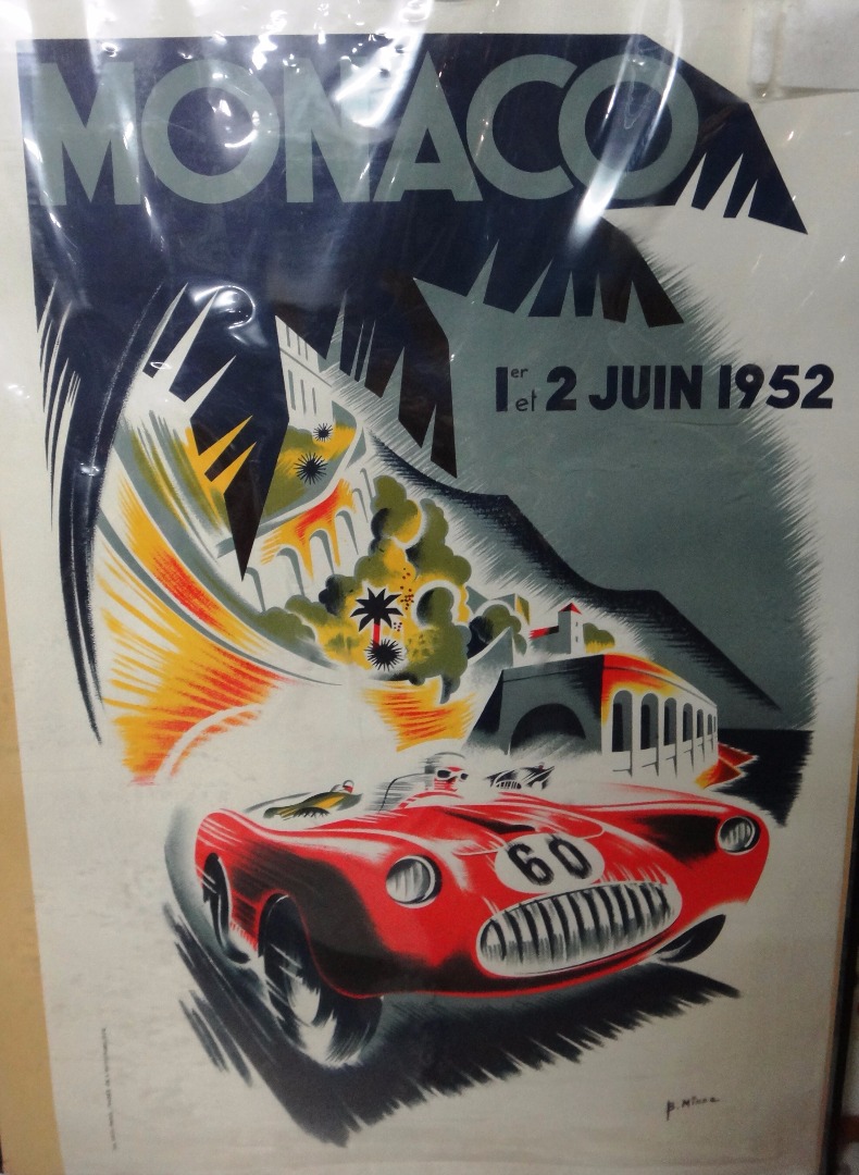 Appraisal: A re-print of a poster for the Monaco Grand Prix