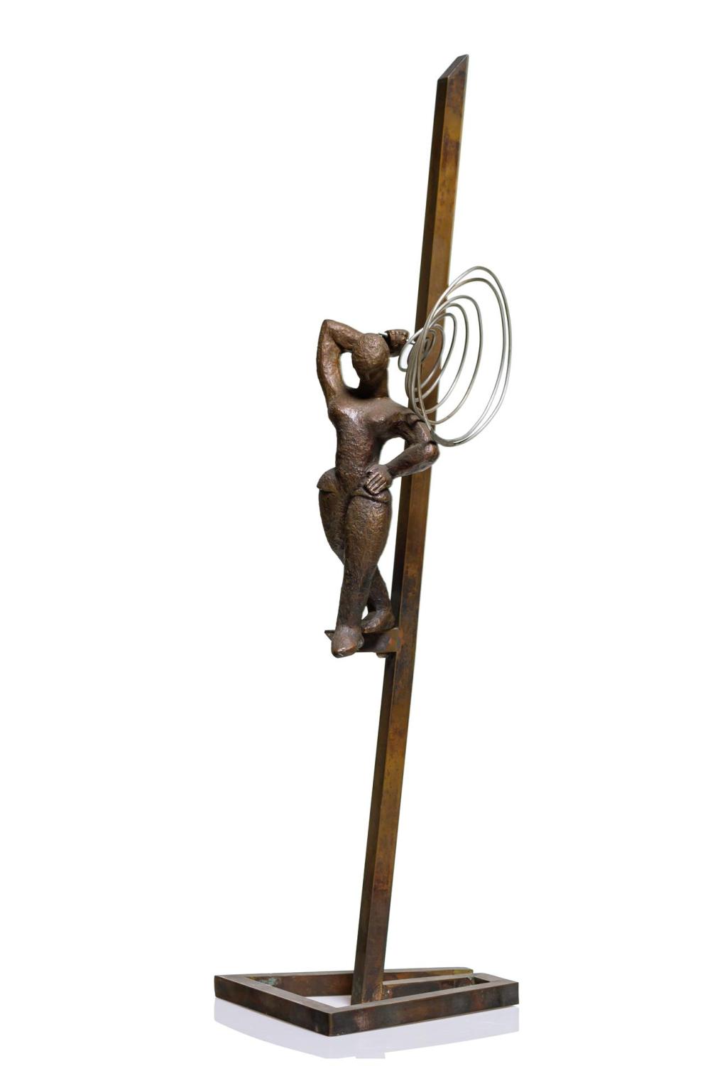 Appraisal: AARON J GOODELMAN American - Tightrope Walker bronze signed A