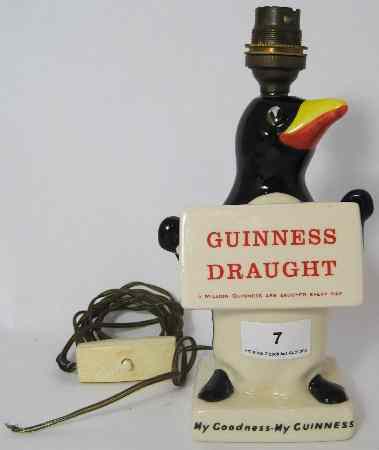 Appraisal: Carltonware Guinness Penguin Lamp Height cm