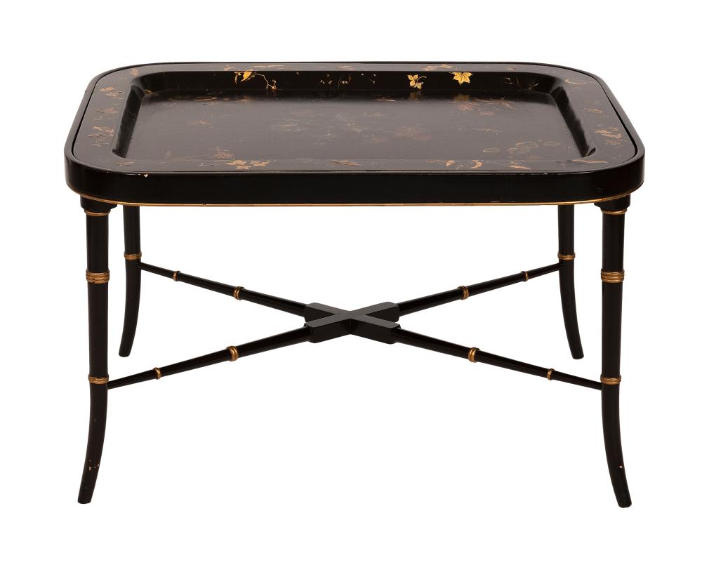 Appraisal: REGENCY-STYLE TRAY TABLE TH CENTURY HEIGHT TOP X REGENCY-STYLE TRAY