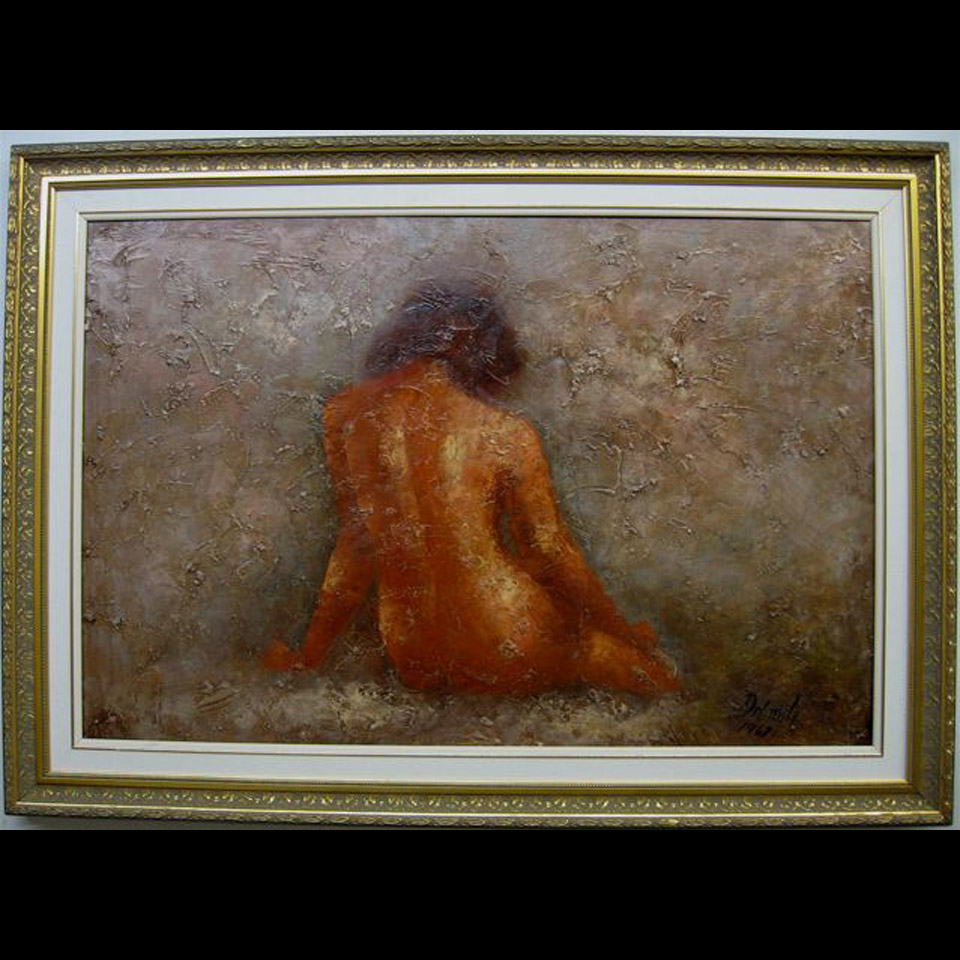 Appraisal: SEATED NUDE JULIUS DAMASDY - CANADIAN OIL ON CANVAS Height