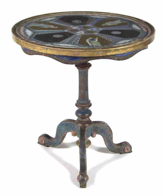 Appraisal: An Eastern European Painted and Parcel Gilt Byzantine Style Table