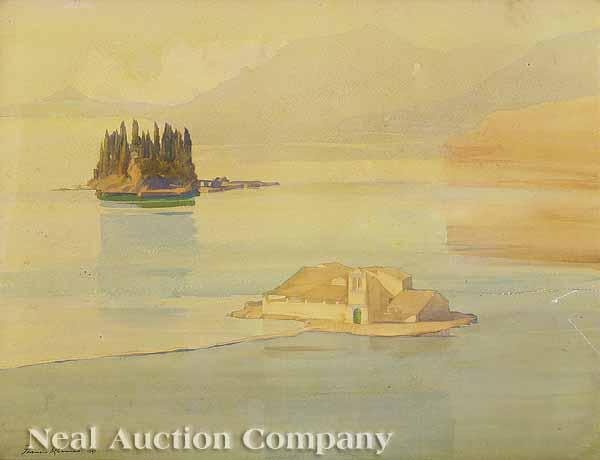 Appraisal: Francis John McComas American California - Corfu watercolor signed and