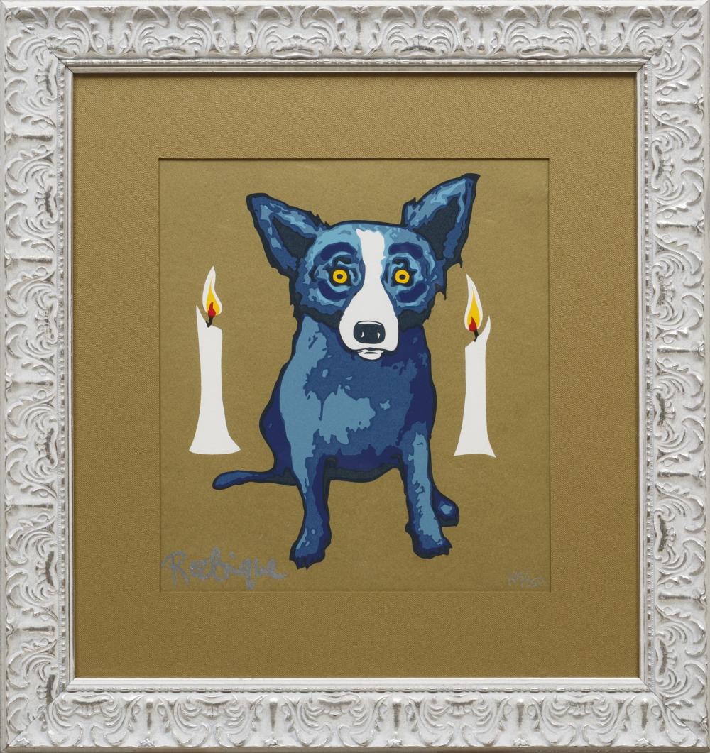 Appraisal: George Rodrigue American Louisiana - The Golden Flame silkscreen signed