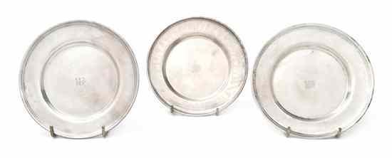 Appraisal: A Set of Twelve American Sterling Silver Bread Plates A