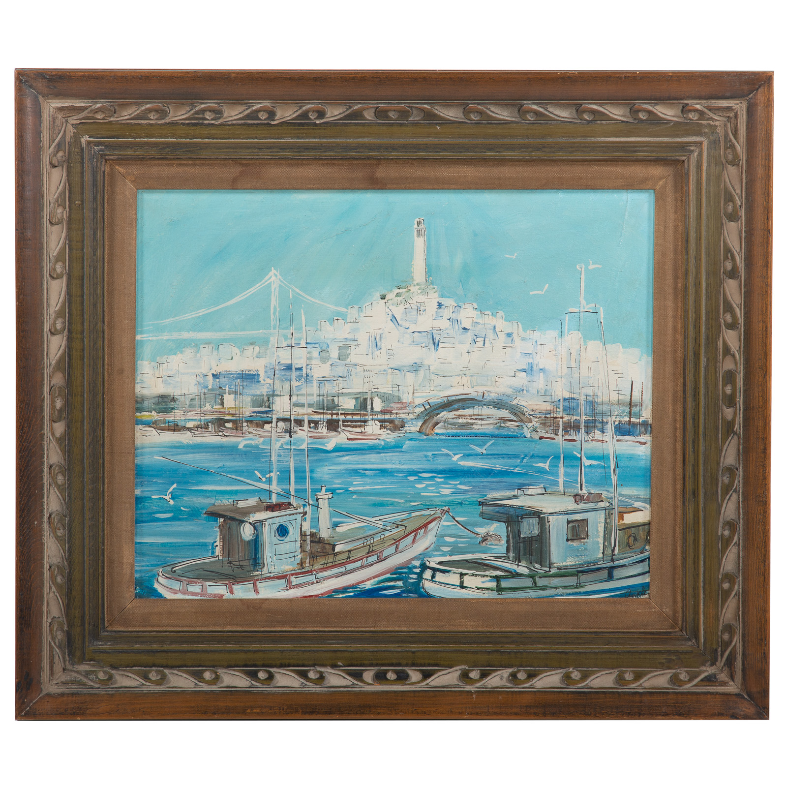 Appraisal: JOHN CHECKLEY SAN FRANCISCO BAY OIL New Zealand American -