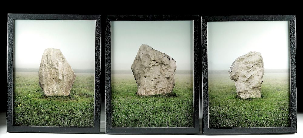 Appraisal: Framed Jonathan Pilkington Stone Photographs Jonathan Pilkington New Zealand Avebury