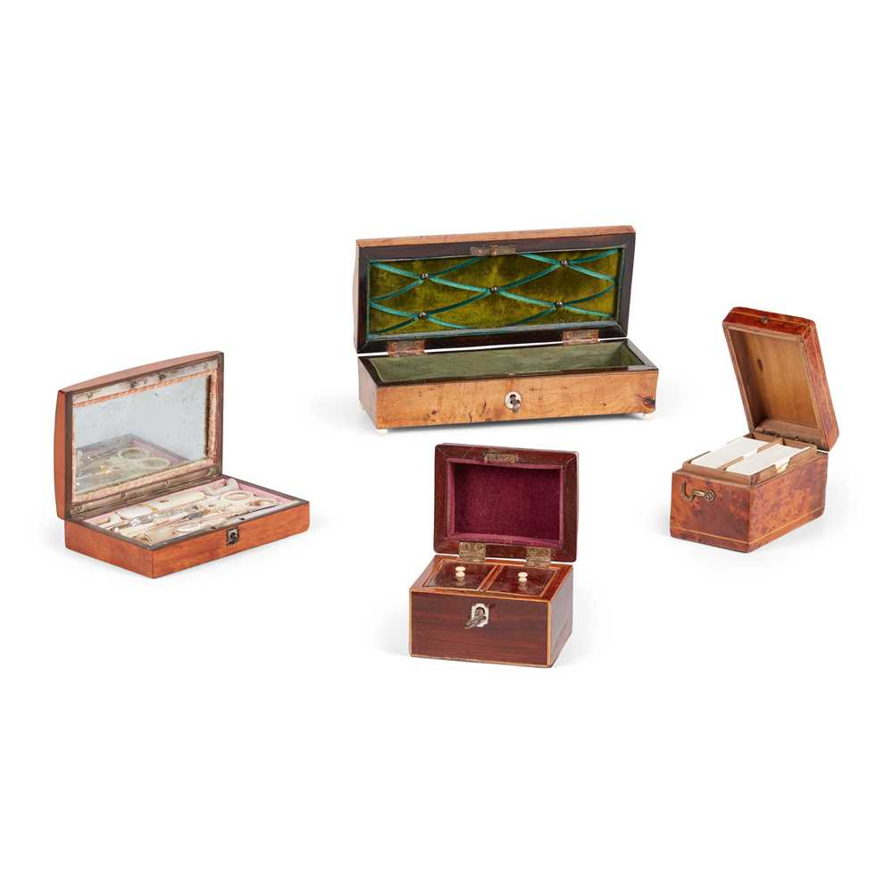 Appraisal: Y GROUP OF FOUR SMALL BOXES TH CENTURY to include