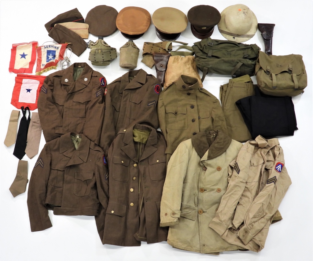 Appraisal: GROUP OF WWI AND WWII ITEMS United States A Civil