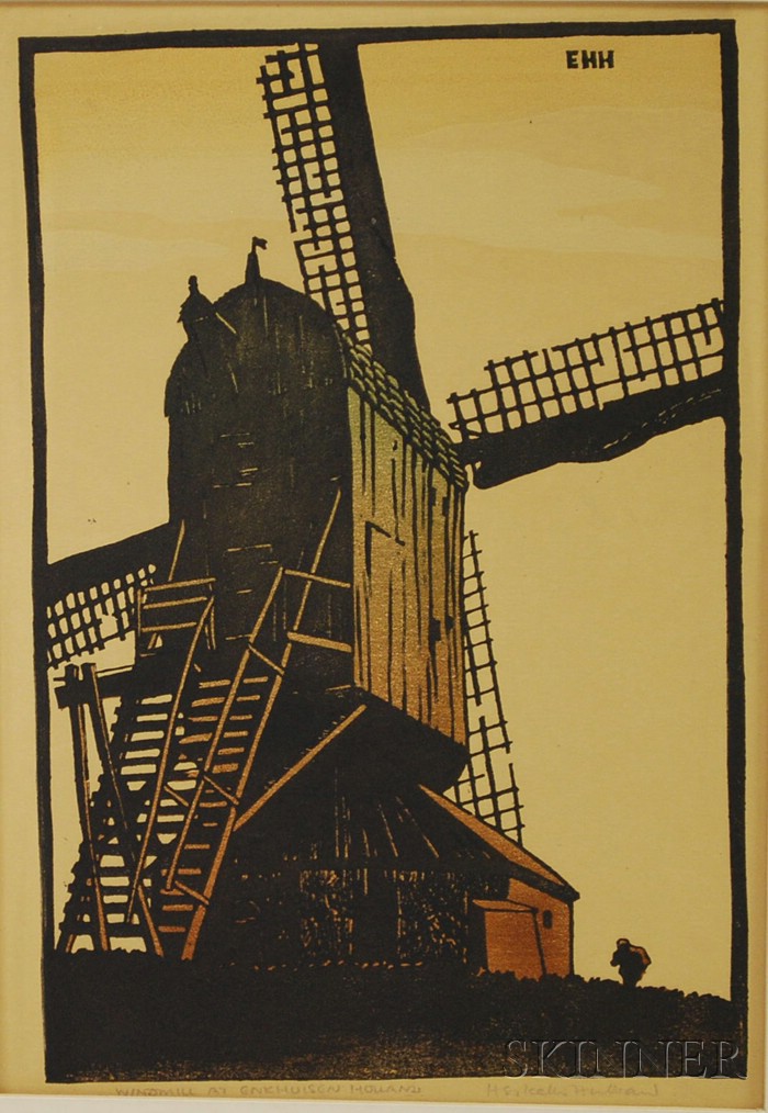 Appraisal: Continental School th Century Windmill at Enkhuisen Holland Signed indistinctly