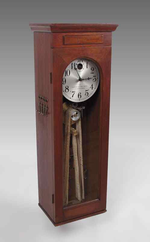 Appraisal: STANDARD ELECTRIC TIME CO WALL CLOCK Oak case with Electric