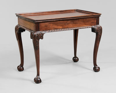 Appraisal: Important Chippendale Tray-Top Tea Table New York - mahogany throughout