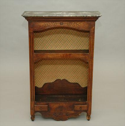 Appraisal: Small French Cupboard with Marble Top