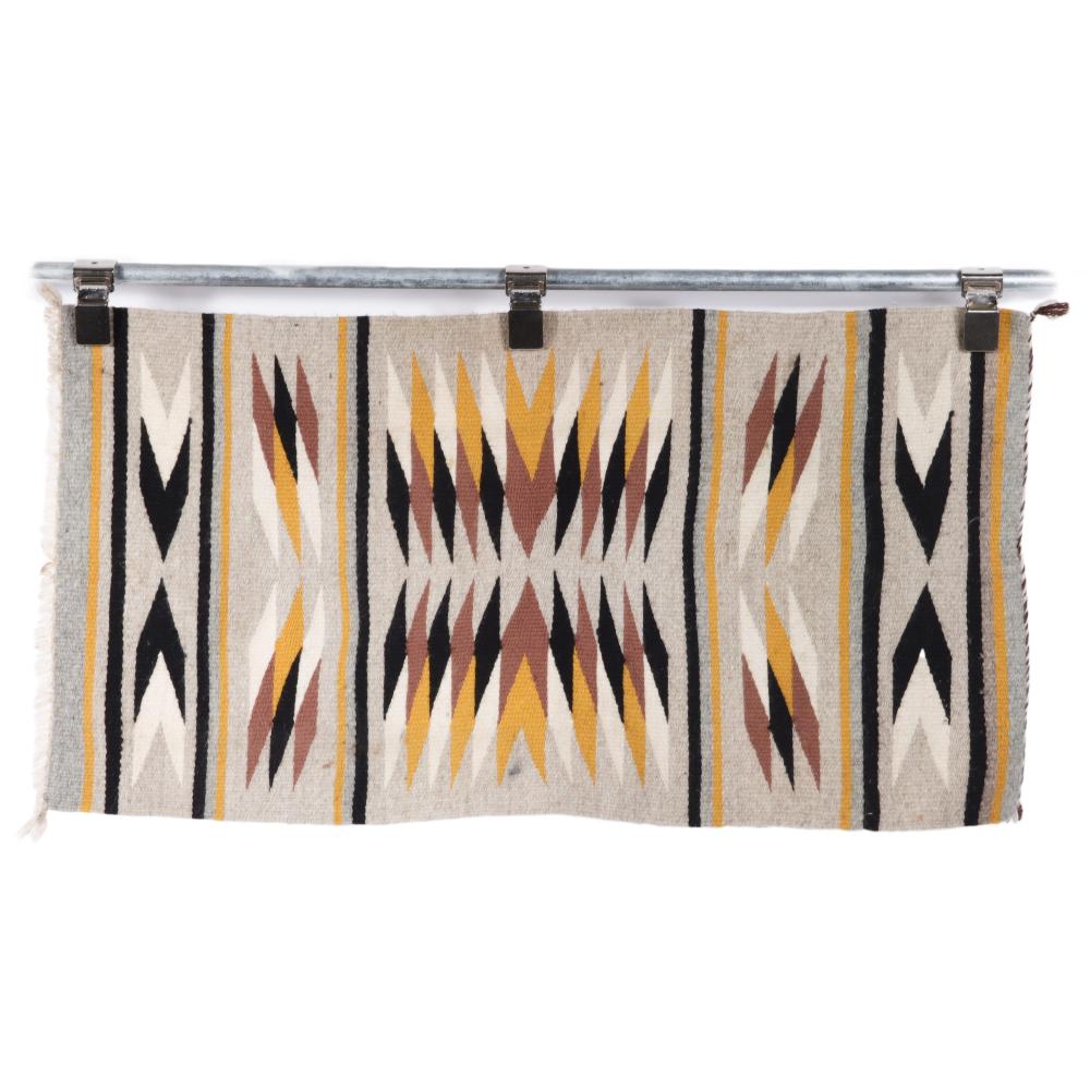 Appraisal: NAVAJO SOUTHWEST STYLE RUG WEAVING IN SHADES OF GRAY BROWN