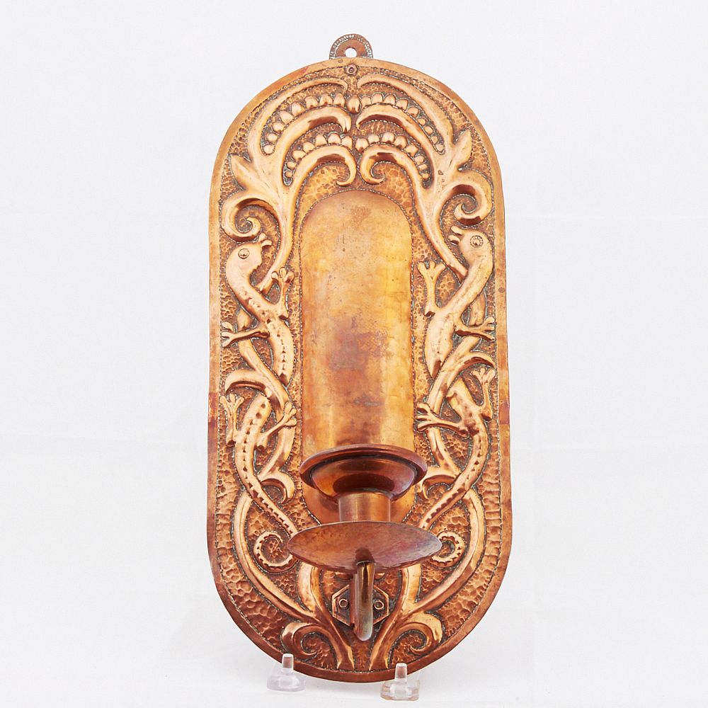 Appraisal: John Pearson Copper Sconce John Pearson active ca - Hammered