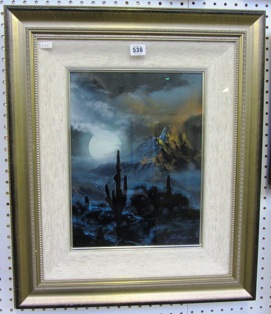 Appraisal: Dale Terbush b Dream Shadows oil on canvas signed cm