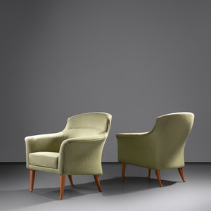 Appraisal: Kerstin H rlin-Holmquist - Pair of Lounge Chairs from the